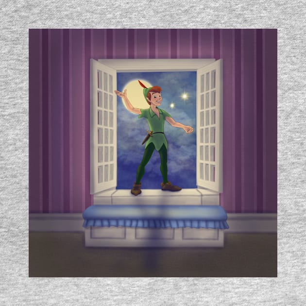 Peter Pan in the Window by Art-by-Sanna